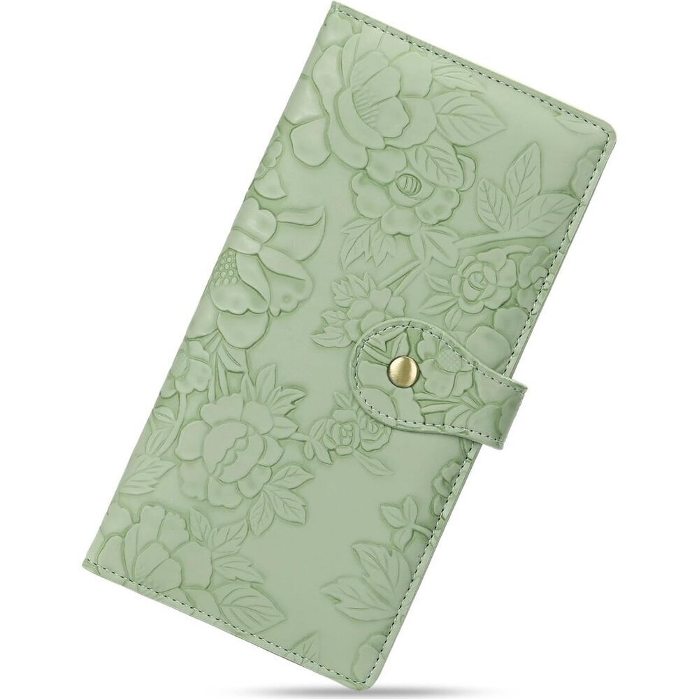 Womens Wallet Slim Thin RFID Blocking Ladies Card Holder Floral Vegan Leather Lo